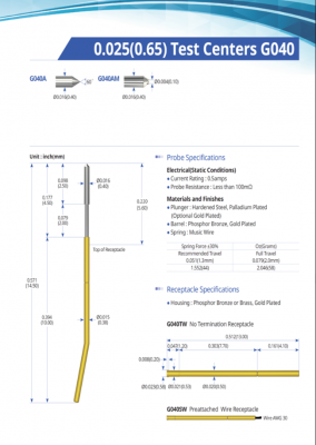 Leeno Standard Probe: G040 series