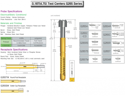Leeno Standard Probe: G265 series