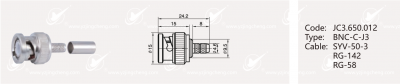 Đầu nối RF BNC-C-J3 – JC3.650.012