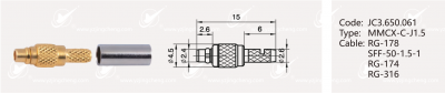 Đầu nối RF MMCX-C-J1.5 – JC3.650.061