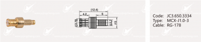 Đầu nối RF MCX-J1.0-3 – JC3.650.3334