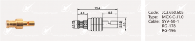 Đầu nối RF MCX-C-J1.0 – JC3.650.605